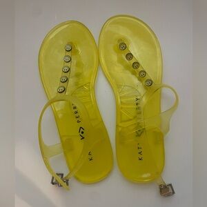 Yellow jelly sandal